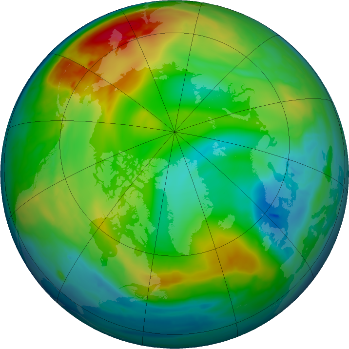 Arctic ozone map for 28 December 2015